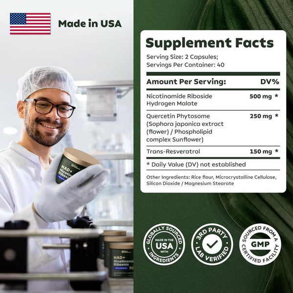 NR900 - NAD+ Supplement for Skin Aging Support, Energy, and Focus